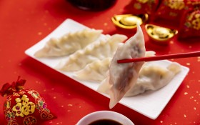 春节传统美食饺子桌面壁纸