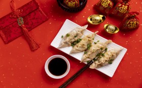 春节传统美食饺子桌面壁纸