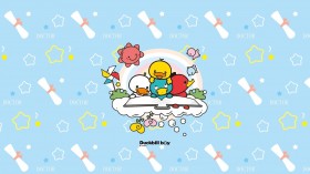 鸭嘴兽宝贝要开学啦卡通桌面壁纸