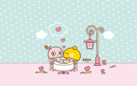 蘑菇点点甜蜜蜜卡通系列二桌面壁纸