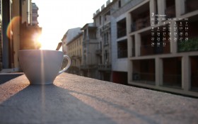 2019年7月各种杯子写真日历桌面壁纸