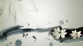 水墨丹青意境十足的山水国画桌面壁纸
