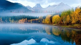 2019年10月自然风景日历桌面壁纸