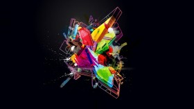 五颜六色的菱形背景设计桌面壁纸