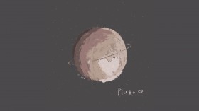 九大行星极简手绘桌面壁纸