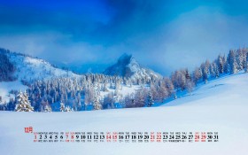 2019年12月月历风景桌面壁纸